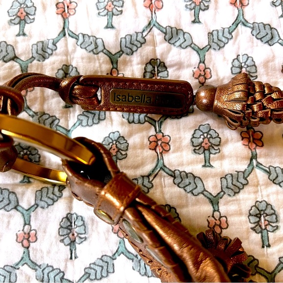 ISABELLA FIORE Morgan Embroidered Butterfly Boho Beaded Bag + Suede Wristlet - Picture 10 of 15